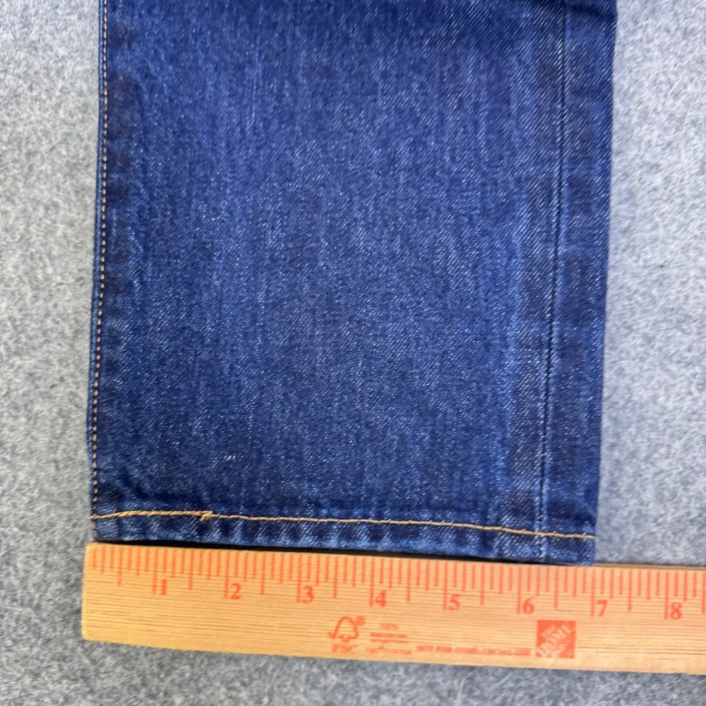 Levis 501 Slim Taper Selvedge Denim Jeans Mens 32x30 Dark Wash Indigo 501ST NEW